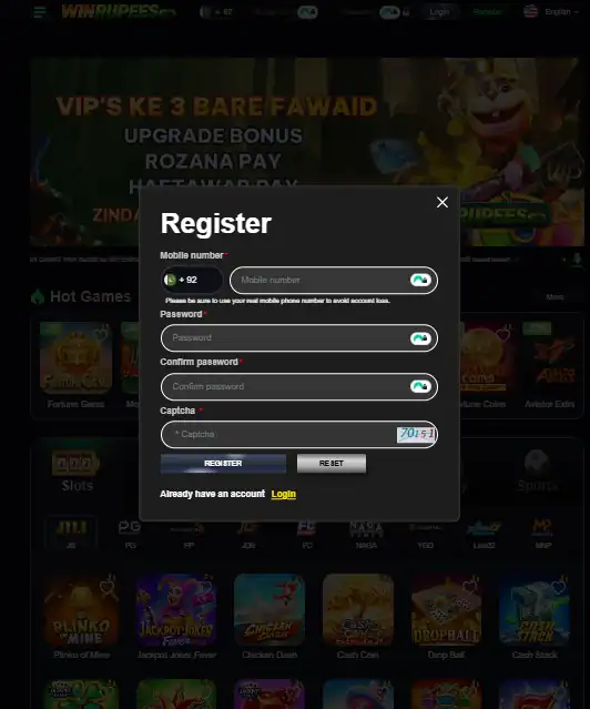 WinRupees Game login