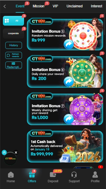 ct999 game bonus and rewards